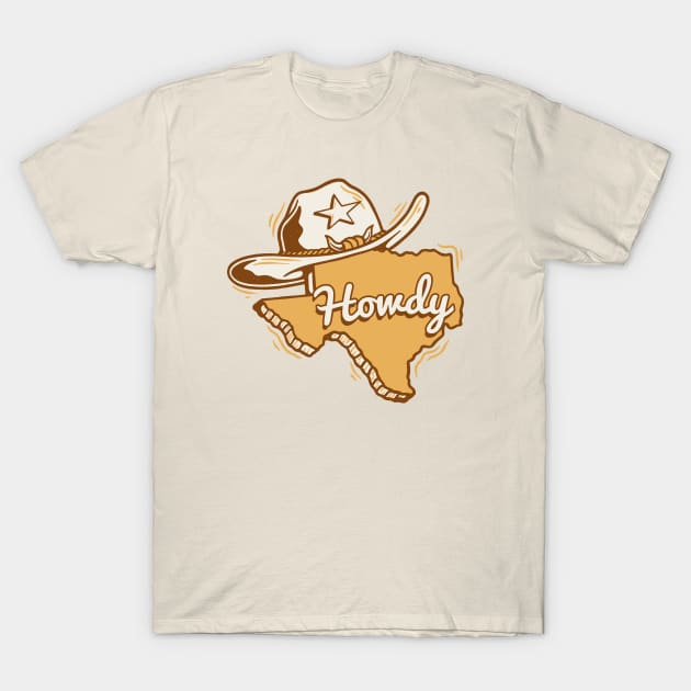 Retro Texas Howdy // Vintage Howdy Y'all T-Shirt by SLAG_Creative